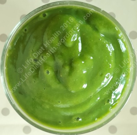 Thick green creamy smoothie